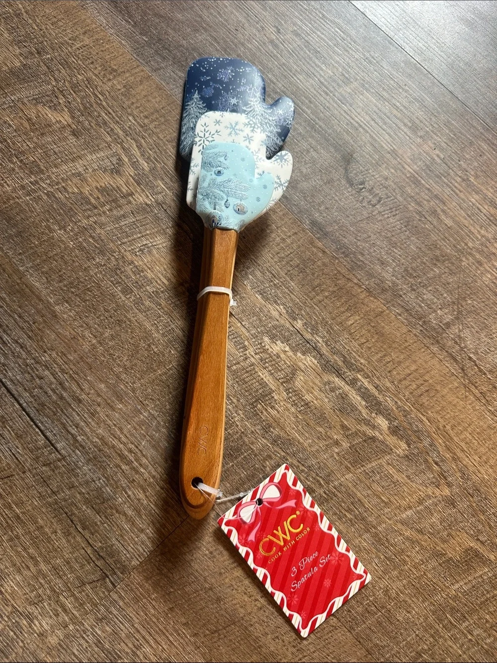 Holiday Snowflake Pattern Silicone Spatula - Blue/White